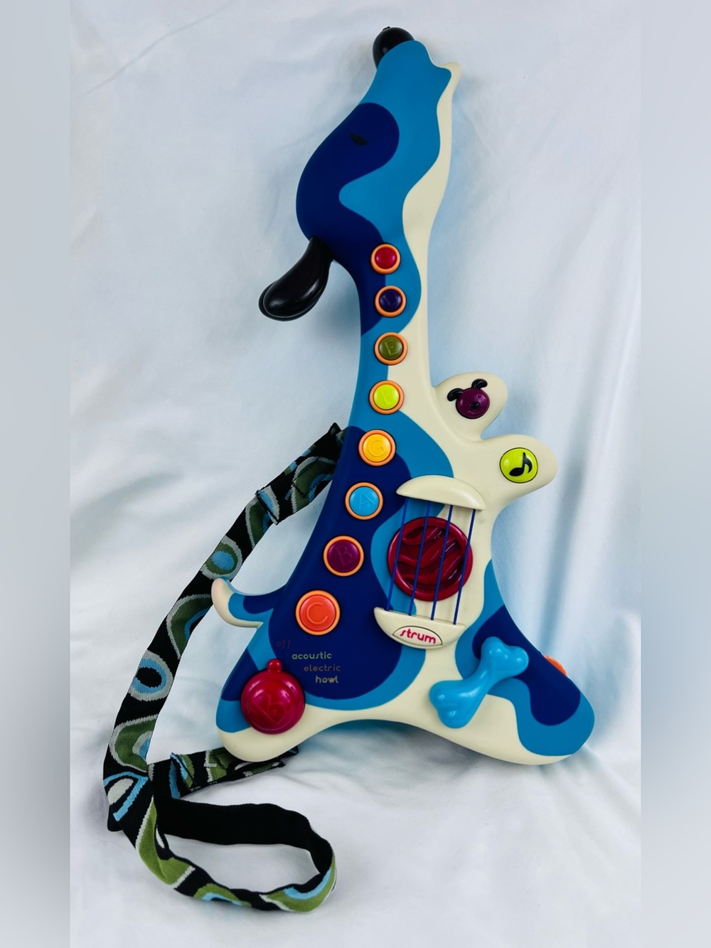Woofer Dog Electric Guitar B. Toys Kids Musical Strumming Multi Sound Musical